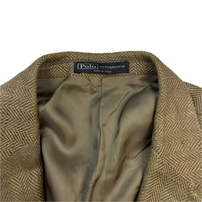 Polo Ralph Lauren Green Herringbone Blazer (Flax) - 44R