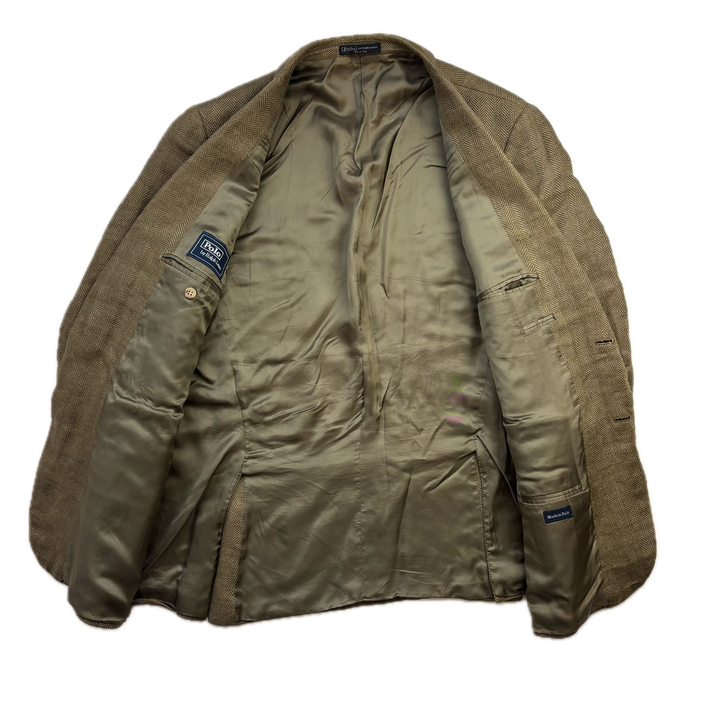 Polo Ralph Lauren Green Herringbone Blazer (Flax) - 44R