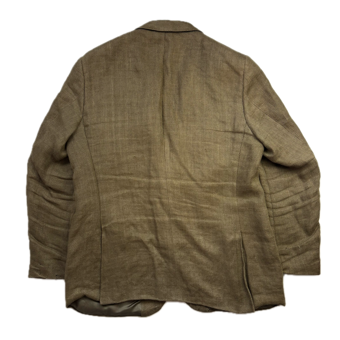 Polo Ralph Lauren Green Herringbone Blazer (Flax) - 44R