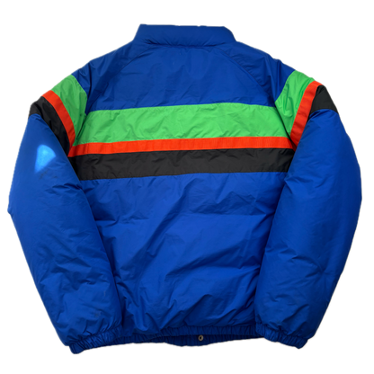 Polo Ralph Lauren Retro Blue Cookie Patch Puffer Jacket Down Coat - M