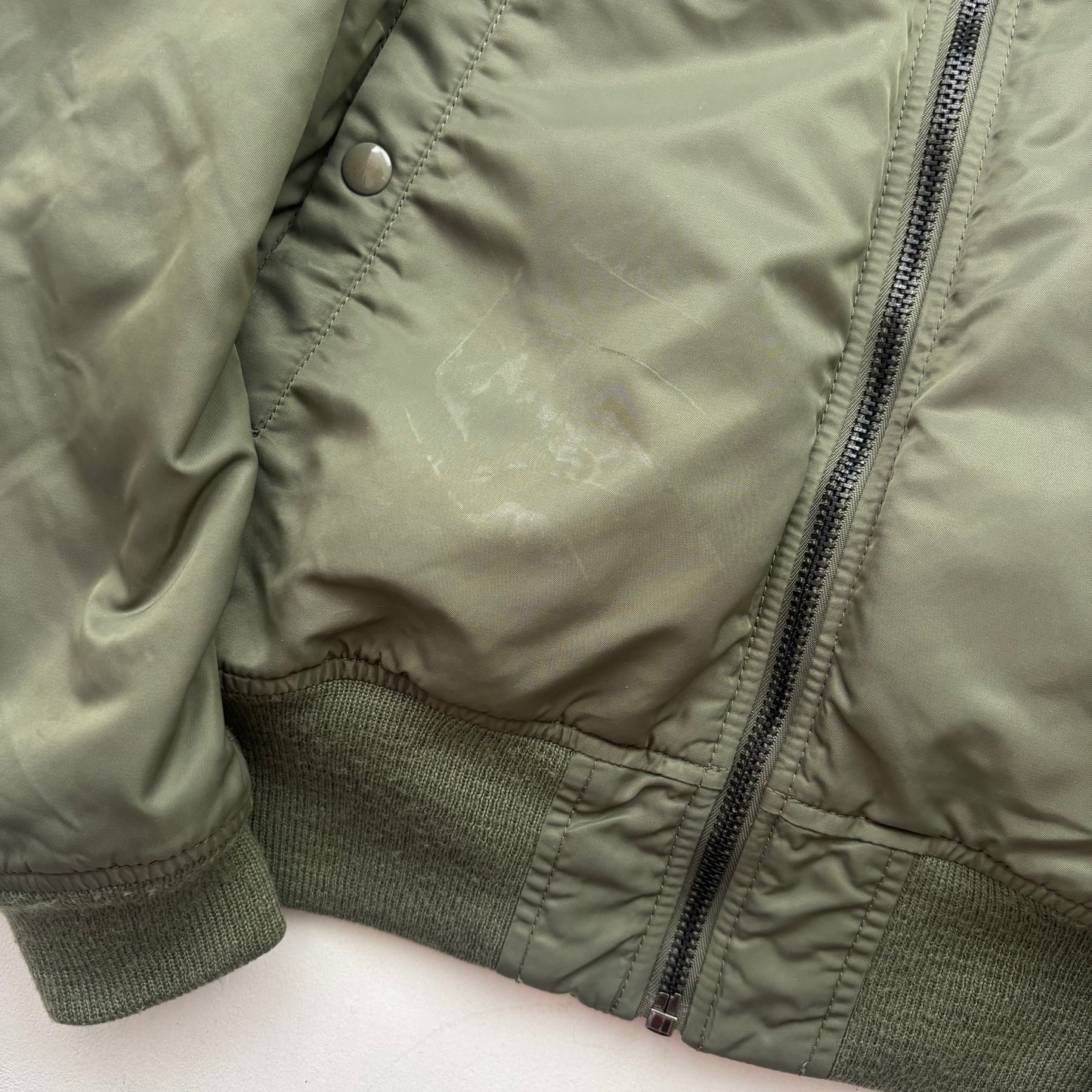 Denim & Supply Green Orange Reversible Military Bomber Jacket - S