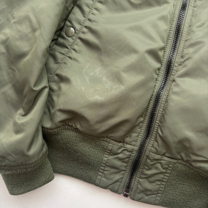 Denim & Supply Green Orange Reversible Military Bomber Jacket - S