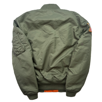 Denim & Supply Green Orange Reversible Military Bomber Jacket - S