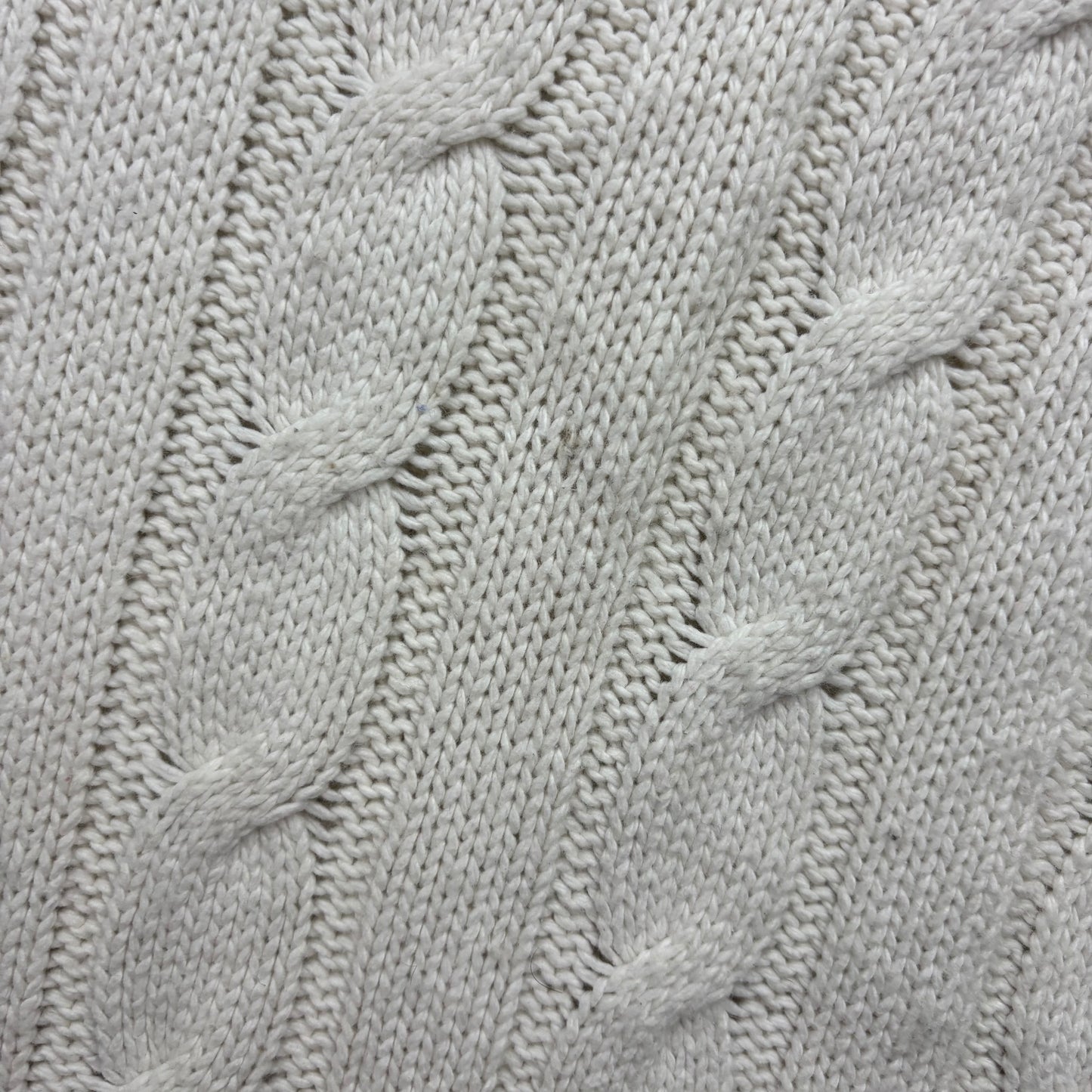 Polo Ralph Lauren Big & Tall Ivory Cricket Jumper Cableknit (Cotton Cashmere)- 2LT