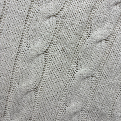 Polo Ralph Lauren Big & Tall Ivory Cricket Jumper Cableknit (Cotton Cashmere)- 2LT
