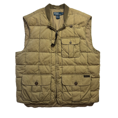 Polo Ralph Lauren Beige Quilted Puffer Vest Gilet - XL
