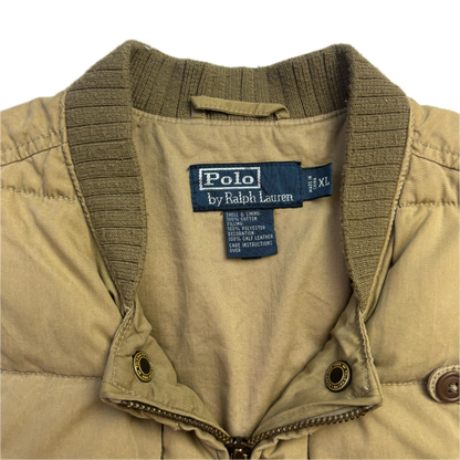 Polo Ralph Lauren Beige Quilted Puffer Vest Gilet - XL