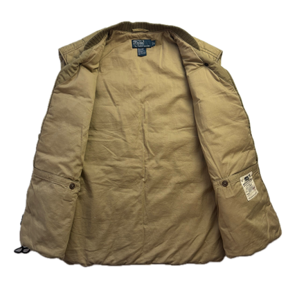 Polo Ralph Lauren Beige Quilted Puffer Vest Gilet - XL