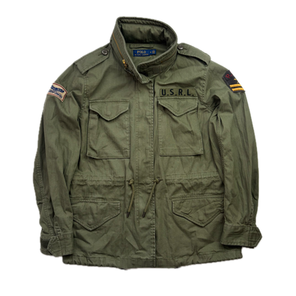 Polo Ralph Lauren Green Army Military Field Jacket RLPC Patch  - M