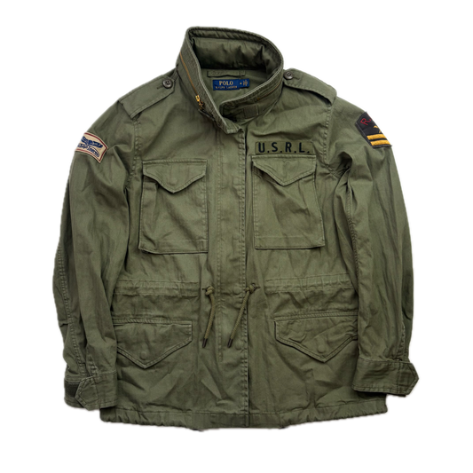 Polo Ralph Lauren Green Army Military Field Jacket RLPC Patch  - M