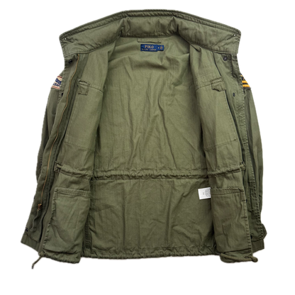 Polo Ralph Lauren Green Army Military Field Jacket RLPC Patch  - M