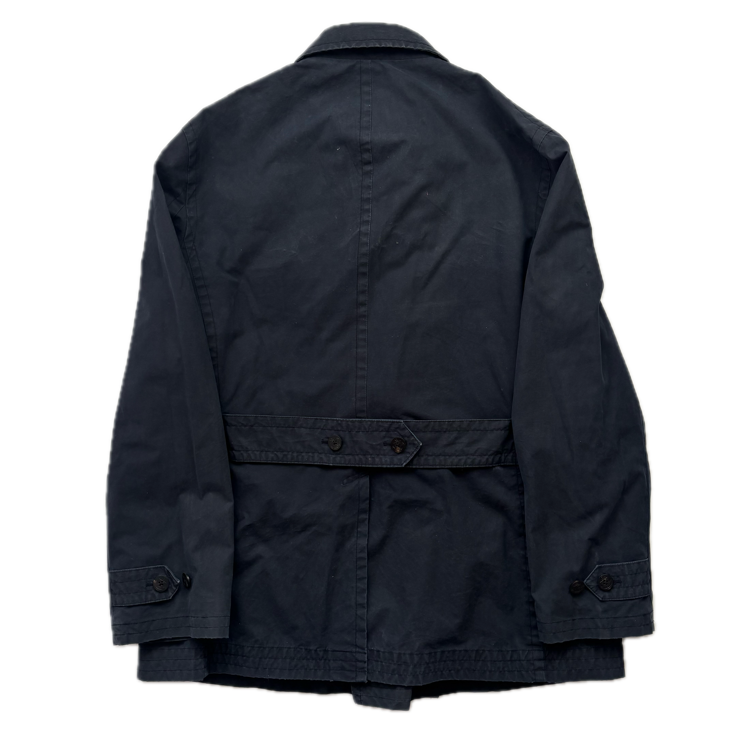 Polo Ralph Lauren Navy Double Breasted Rain Mac Coat Trench - XL