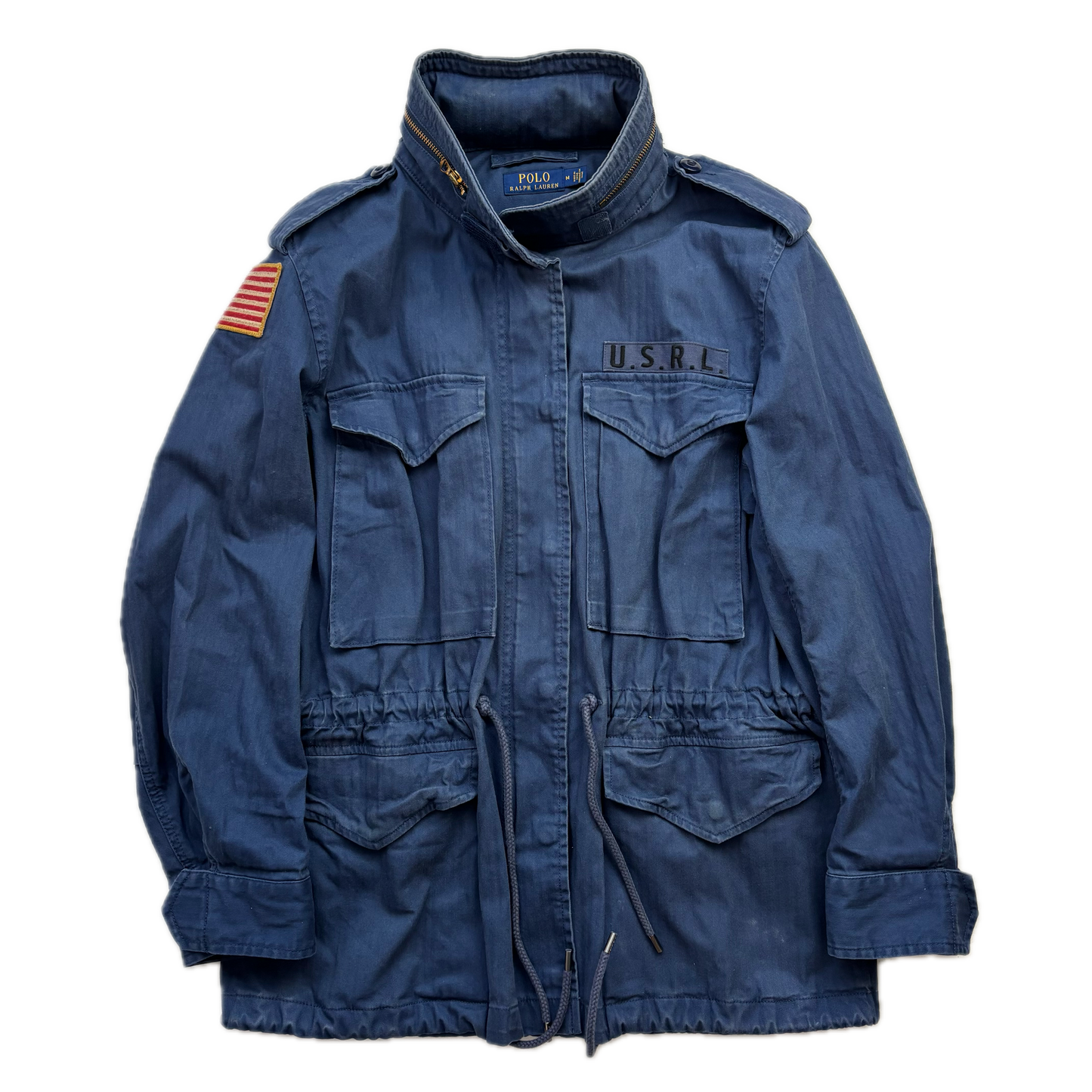 Polo Ralph Lauren Navy Blue Military Army Parka Jacket  - M