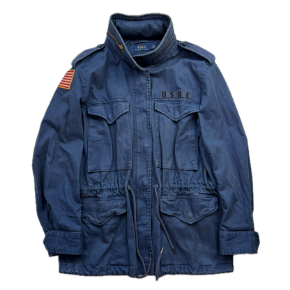 Polo Ralph Lauren Navy Blue Military Army Parka Jacket  - M