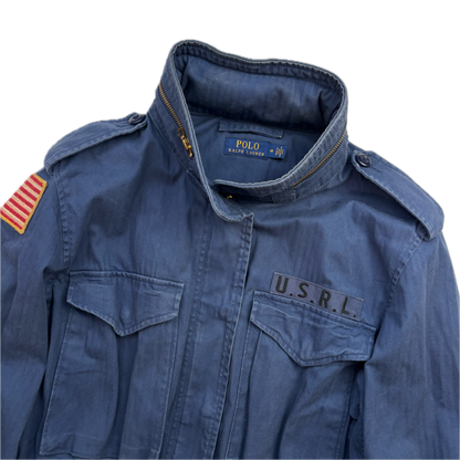 Polo Ralph Lauren Navy Blue Military Army Parka Jacket  - M