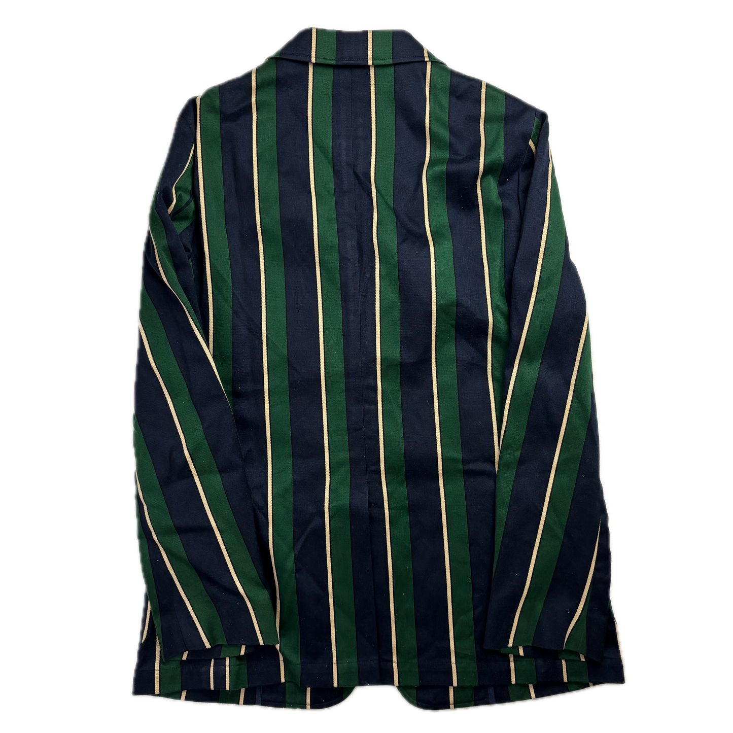 Navy Green Striped Rowing Sports Jacket Blazer - 44L