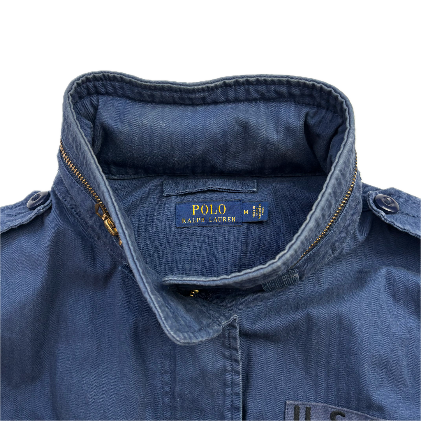 Polo Ralph Lauren Navy Blue Military Army Parka Jacket  - M