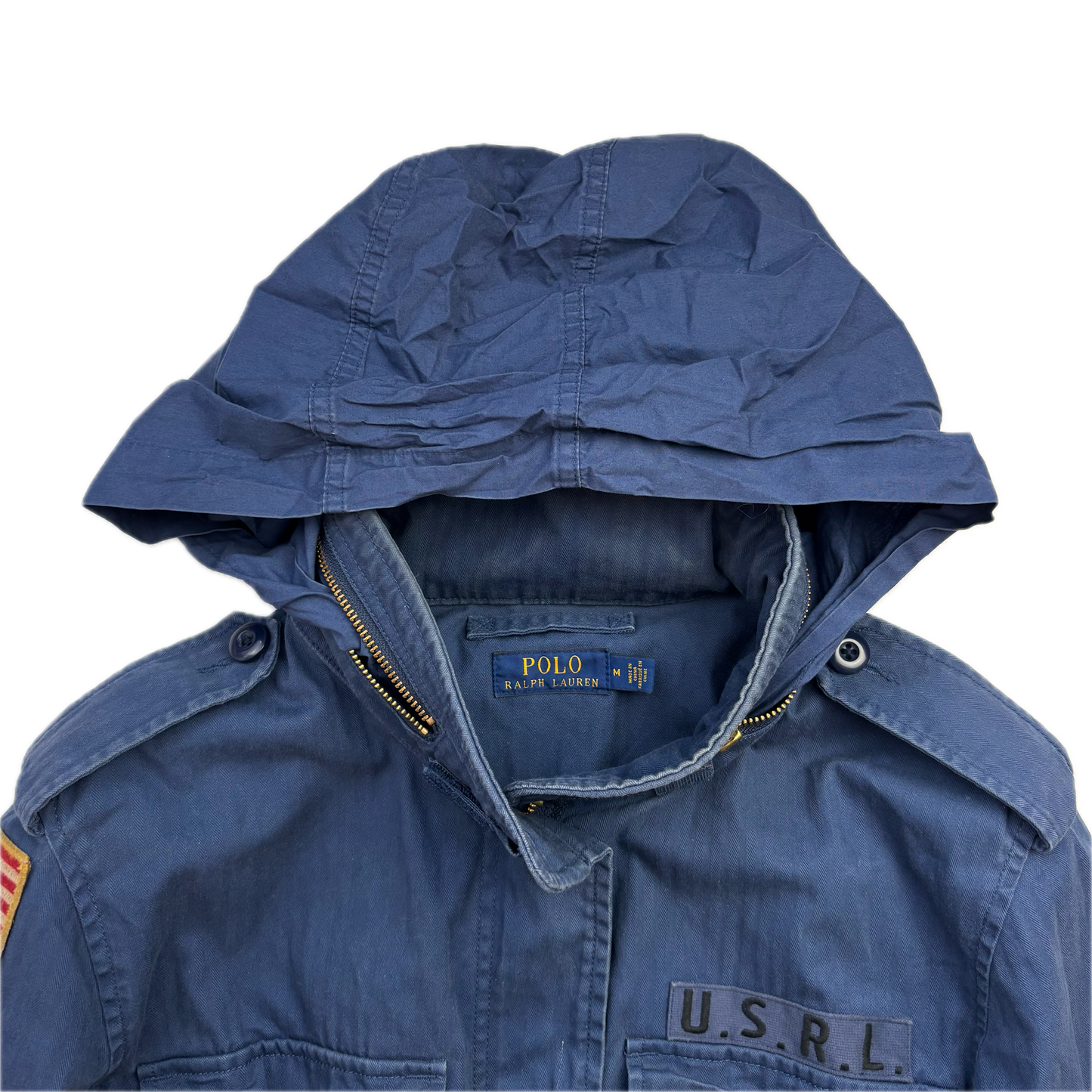 Polo Ralph Lauren Navy Blue Military Army Parka Jacket  - M