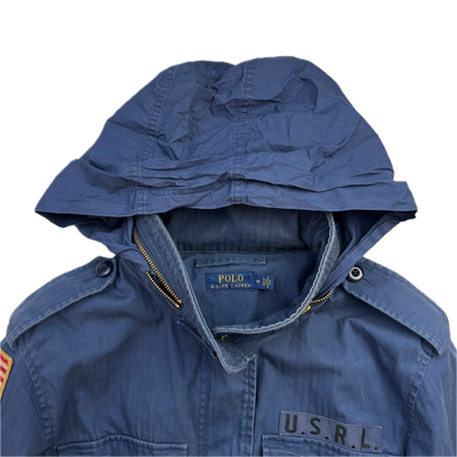 Polo Ralph Lauren Navy Blue Military Army Parka Jacket  - M
