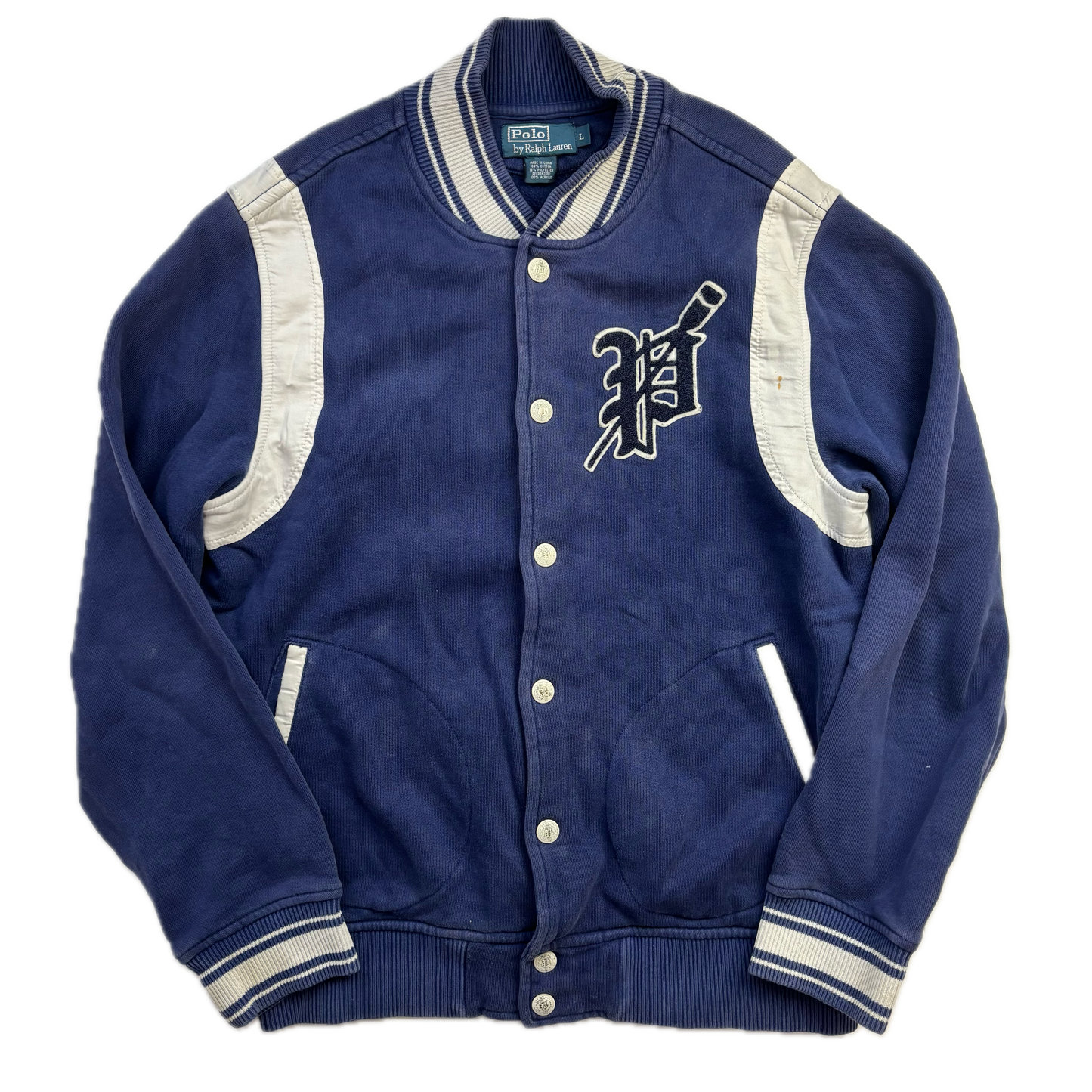 Polo Ralph Lauren Navy Varsity Rowing Track Jacket - L