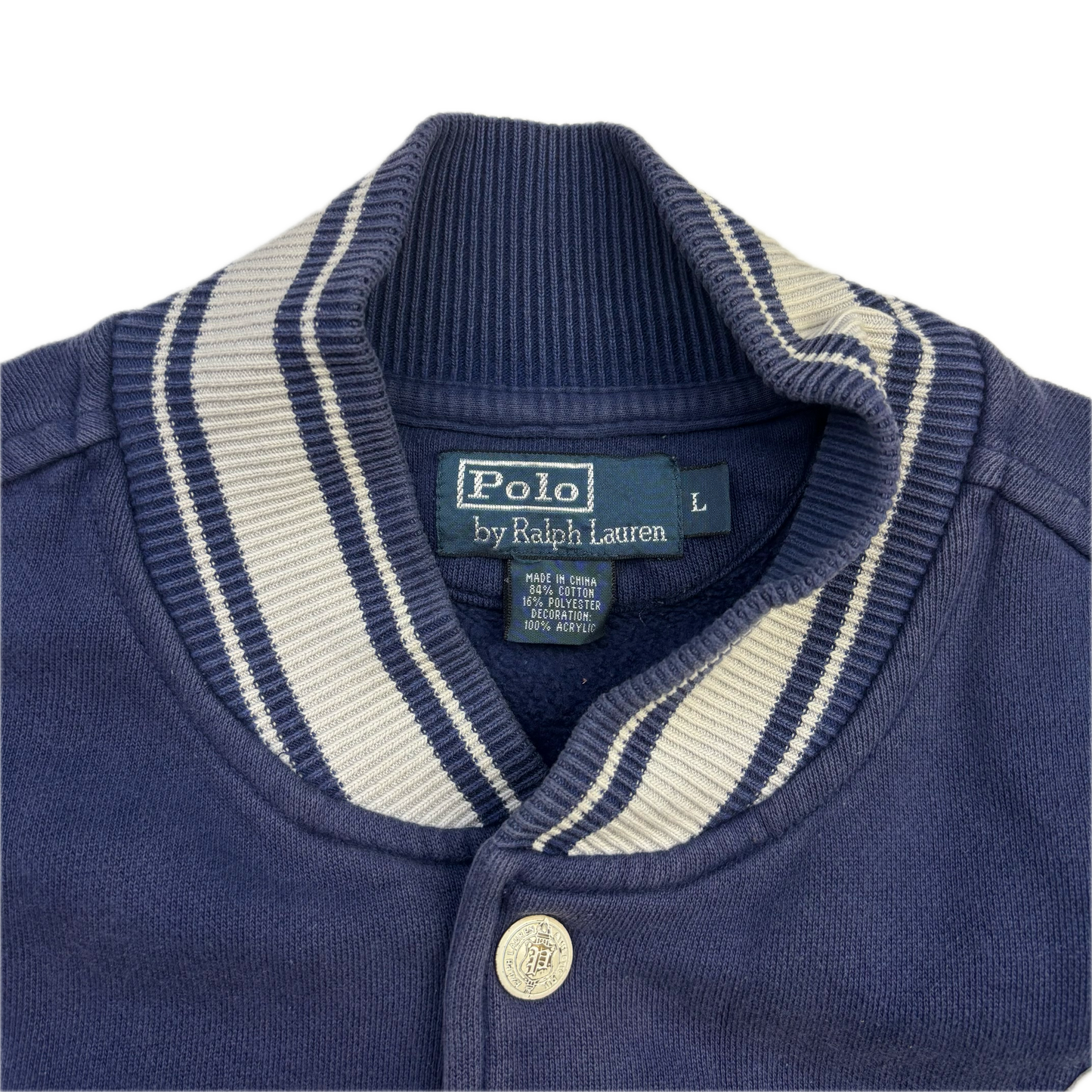 Polo Ralph Lauren Navy Varsity Rowing Track Jacket - L