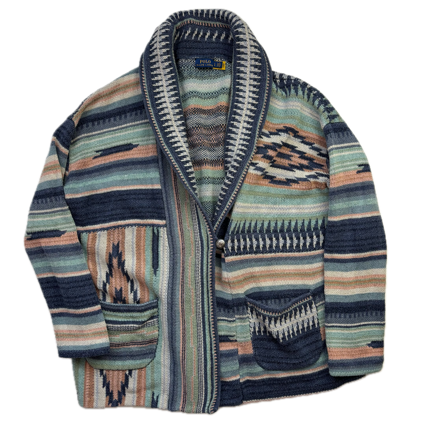 Polo Ralph Lauren Aztec Patchwork Cardigan Southwestern - L