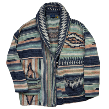 Polo Ralph Lauren Aztec Patchwork Cardigan Southwestern - L