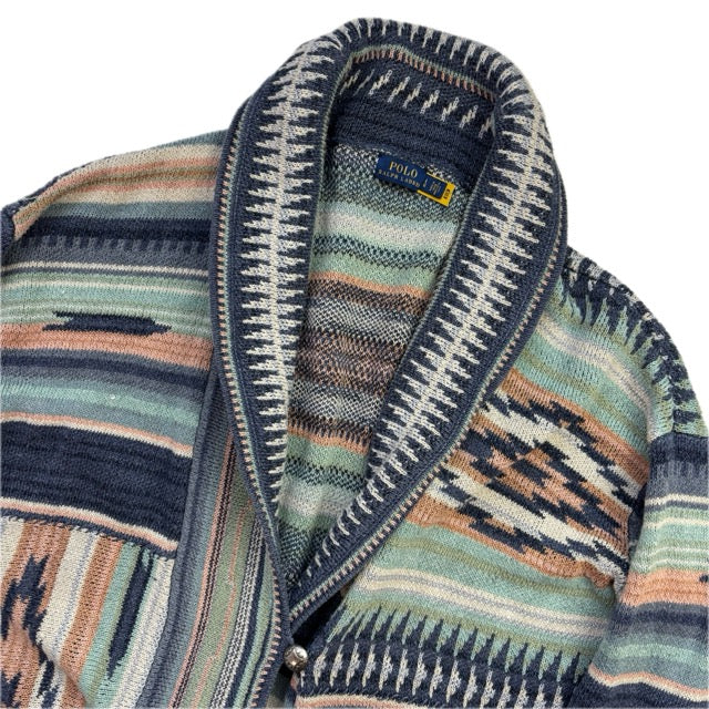 Polo Ralph Lauren Aztec Patchwork Cardigan Southwestern - L