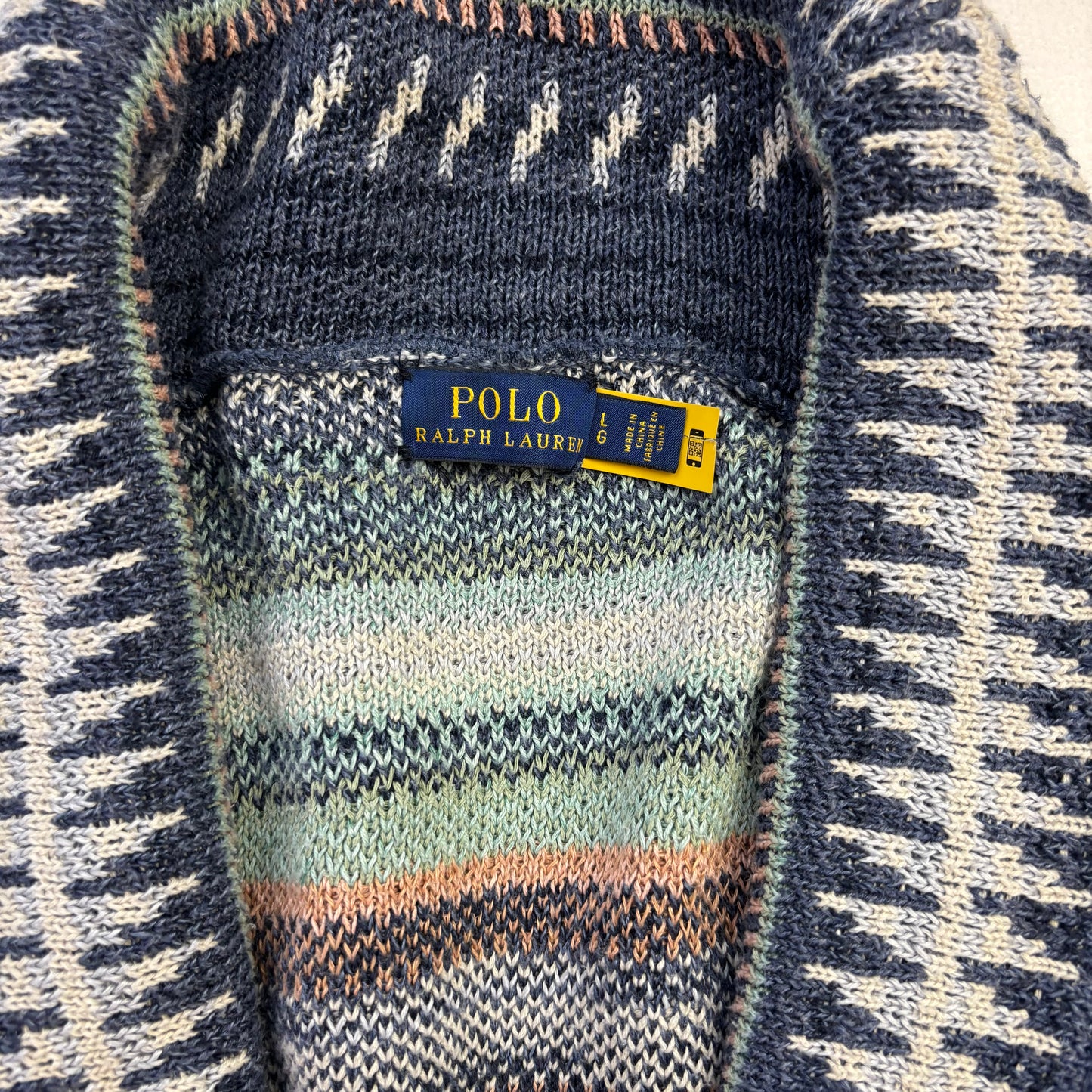 Polo Ralph Lauren Aztec Patchwork Cardigan Southwestern - L
