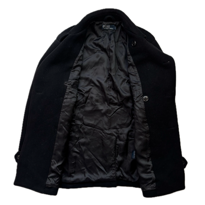 Polo Ralph Lauren Black Double Breasted Pea Coat (Wool) - S