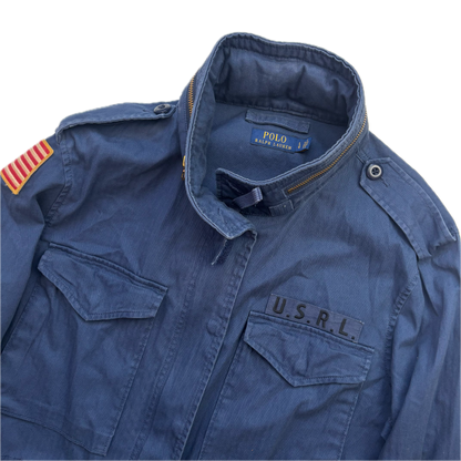 Polo Ralph Lauren Navy Blue Military Army Parka Jacket  - L