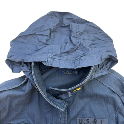 Polo Ralph Lauren Navy Blue Military Army Parka Jacket  - L