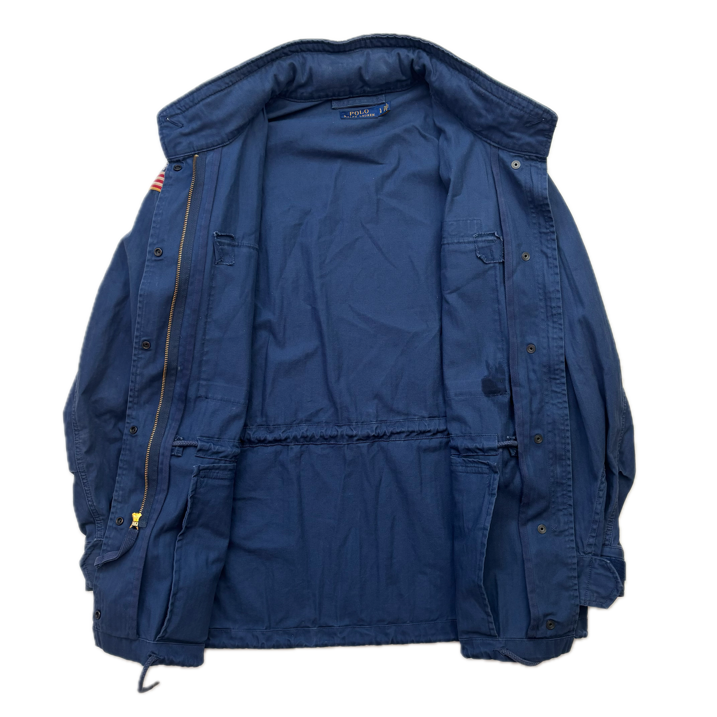 Polo Ralph Lauren Navy Blue Military Army Parka Jacket  - L