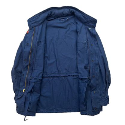 Polo Ralph Lauren Navy Blue Military Army Parka Jacket  - L