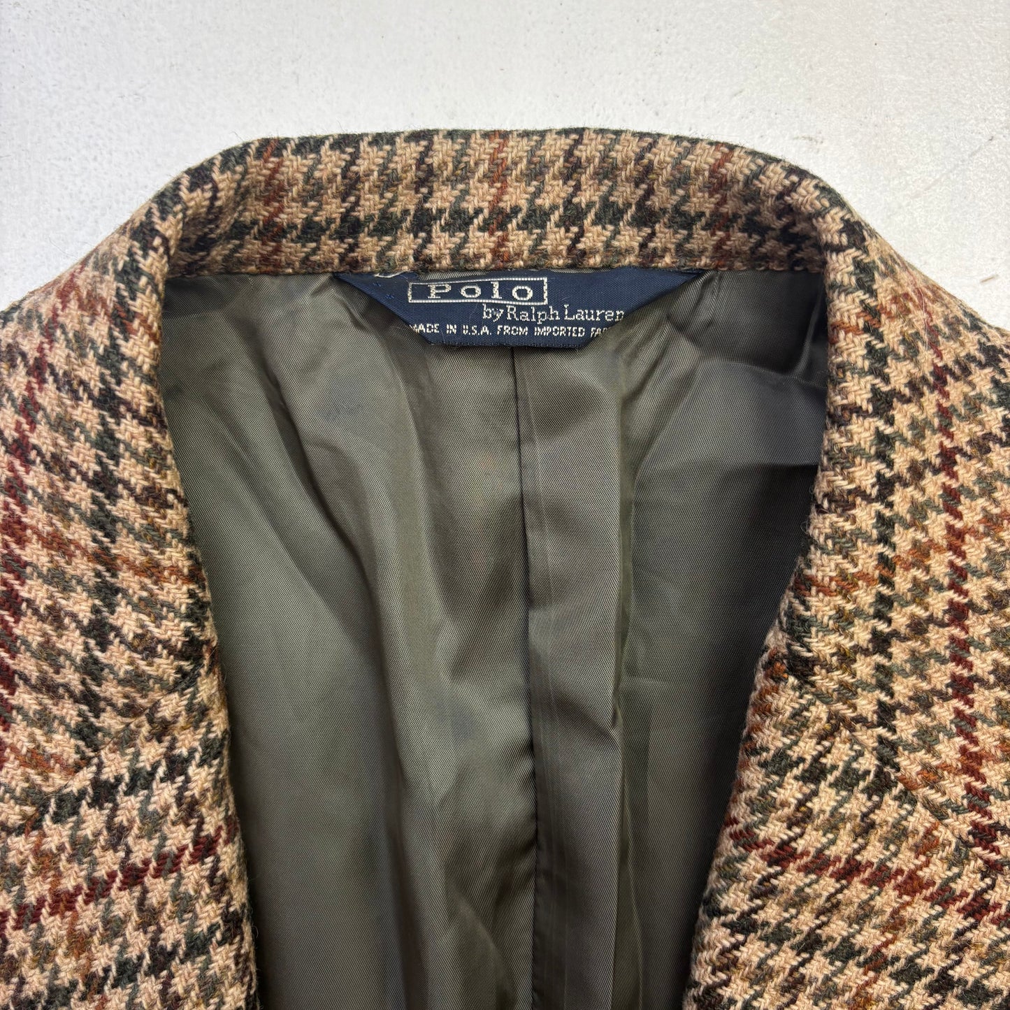 Polo Ralph Lauren Houndstooth Tweed Blazer Sports Coat (Wool) - 43L