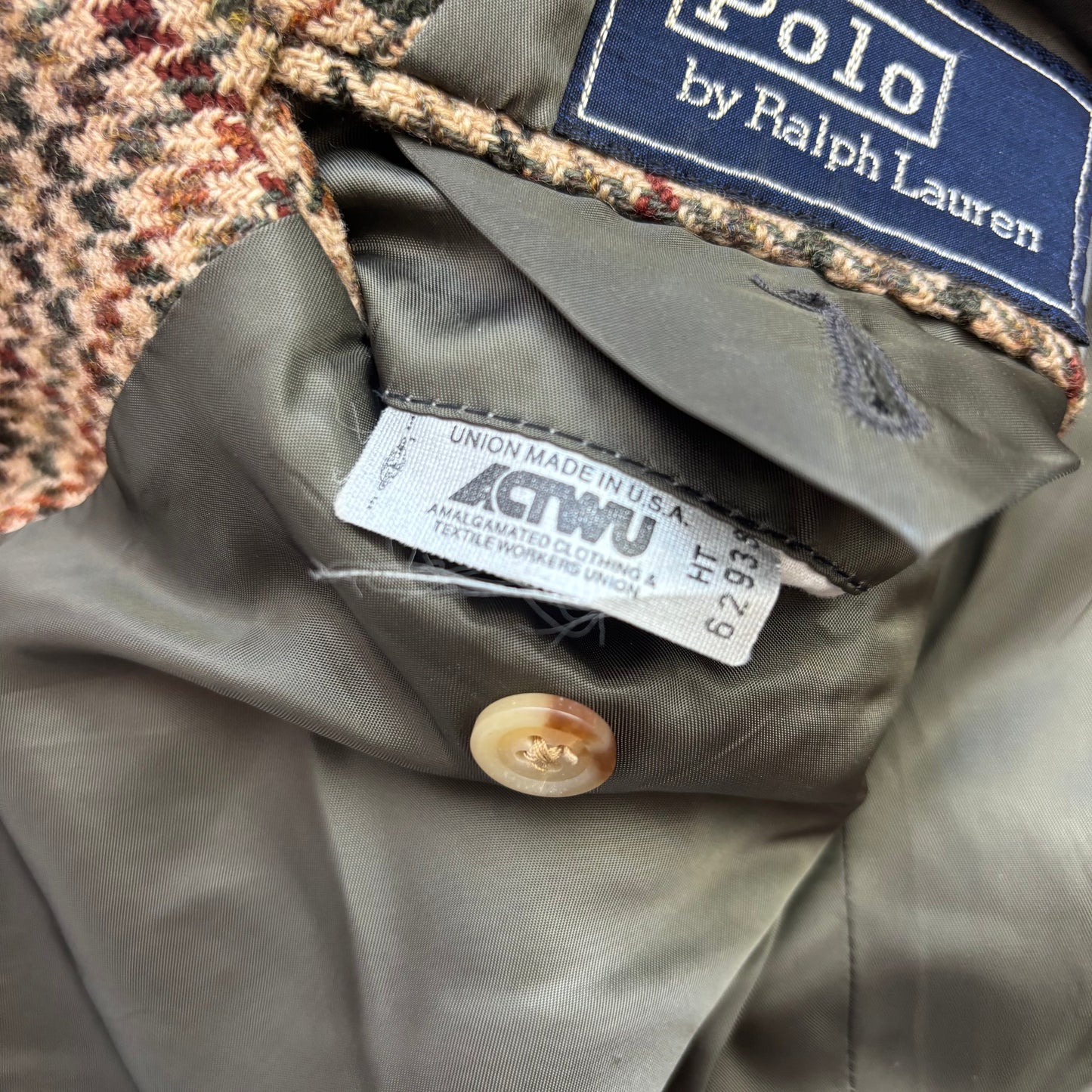 Polo Ralph Lauren Houndstooth Tweed Blazer Sports Coat (Wool) - 43L