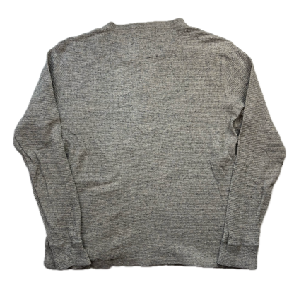 RRL Ralph Lauren Grey Waffle Knit Henley Shirt - XL