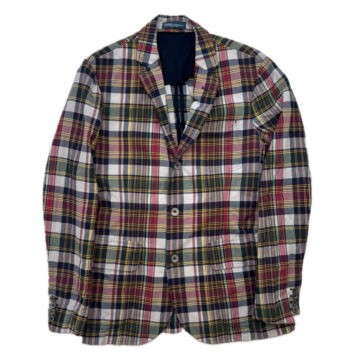 Polo Ralph Lauren Madras Plaid Blazer Sports Jacket (Cotton) -38R