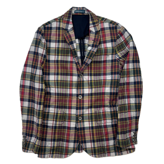 Polo Ralph Lauren Madras Plaid Blazer Sports Jacket (Cotton) -38R