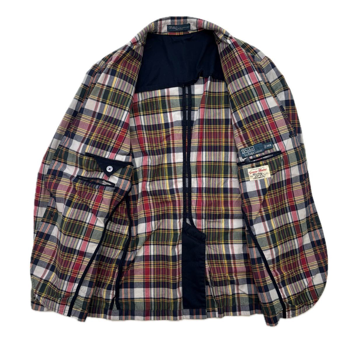 Polo Ralph Lauren Madras Plaid Blazer Sports Jacket (Cotton) -38R