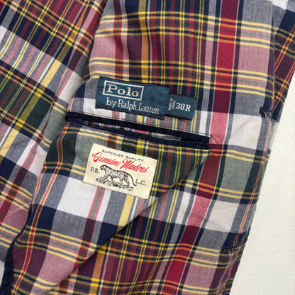 Polo Ralph Lauren Madras Plaid Blazer Sports Jacket (Cotton) -38R