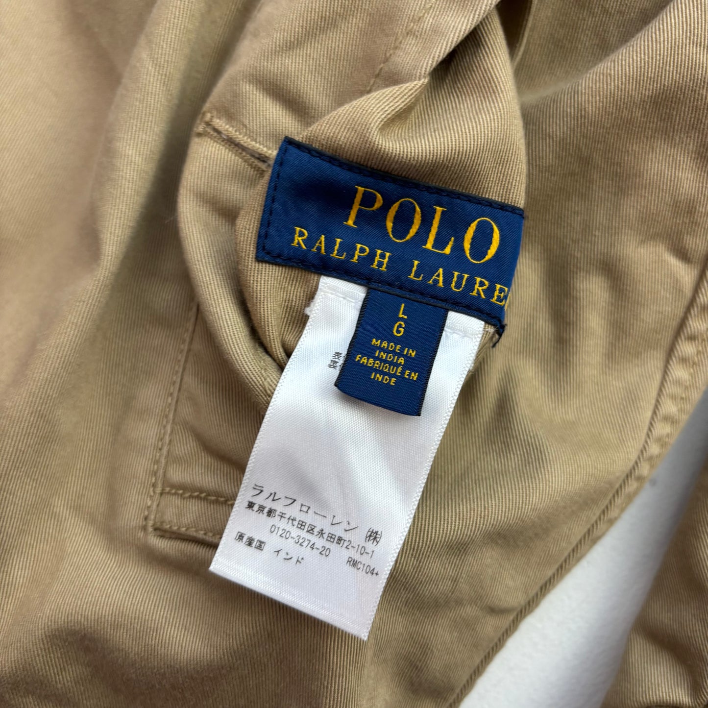 Polo Ralph Lauren Reversible Balmacaan Belted Trench Coat Beige Plaid -  L
