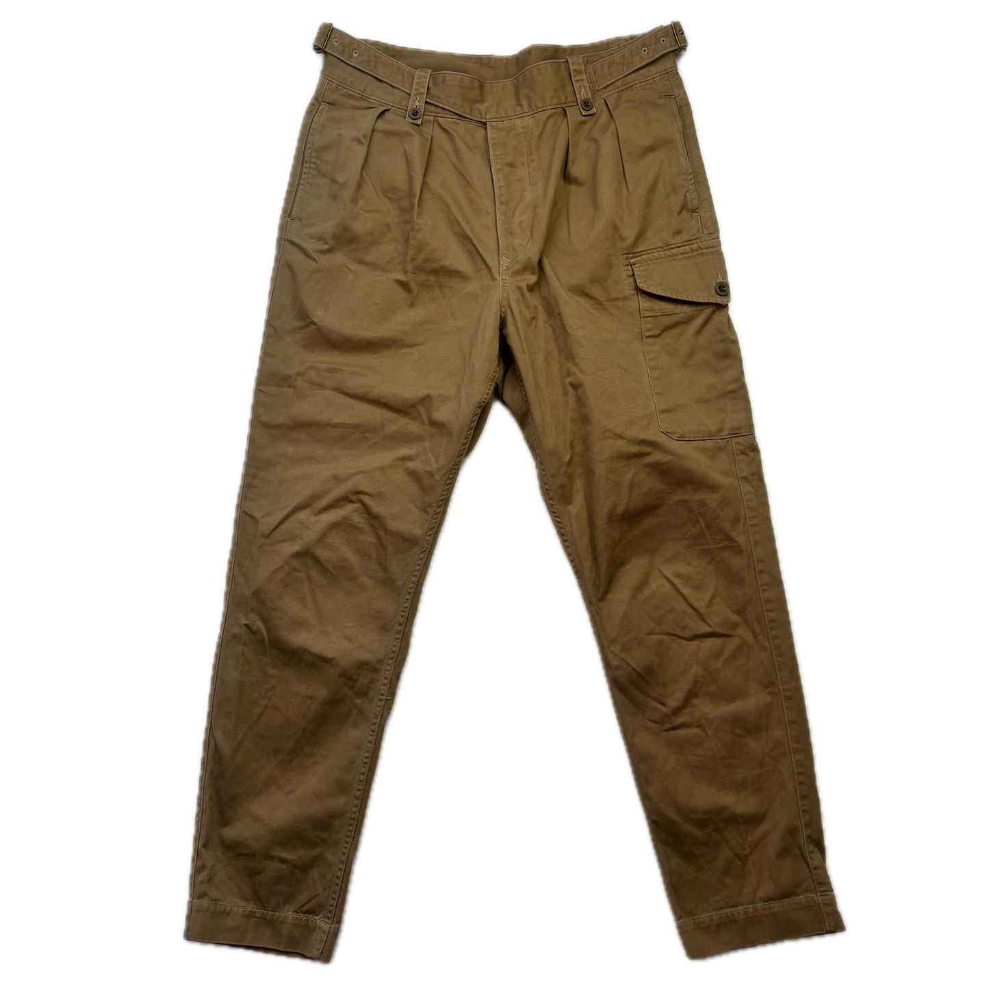 Polo Ralph Lauren Tan Officer Ghurka Military Trouser Chino Pants Relaxed Fit - 33x32