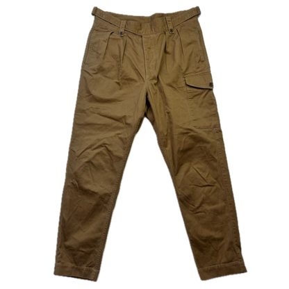 Polo Ralph Lauren Tan Officer Ghurka Military Trouser Chino Pants Relaxed Fit - 33x32