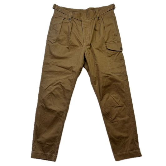 Polo Ralph Lauren Tan Officer Ghurka Military Trouser Chino Pants Relaxed Fit - 33x32