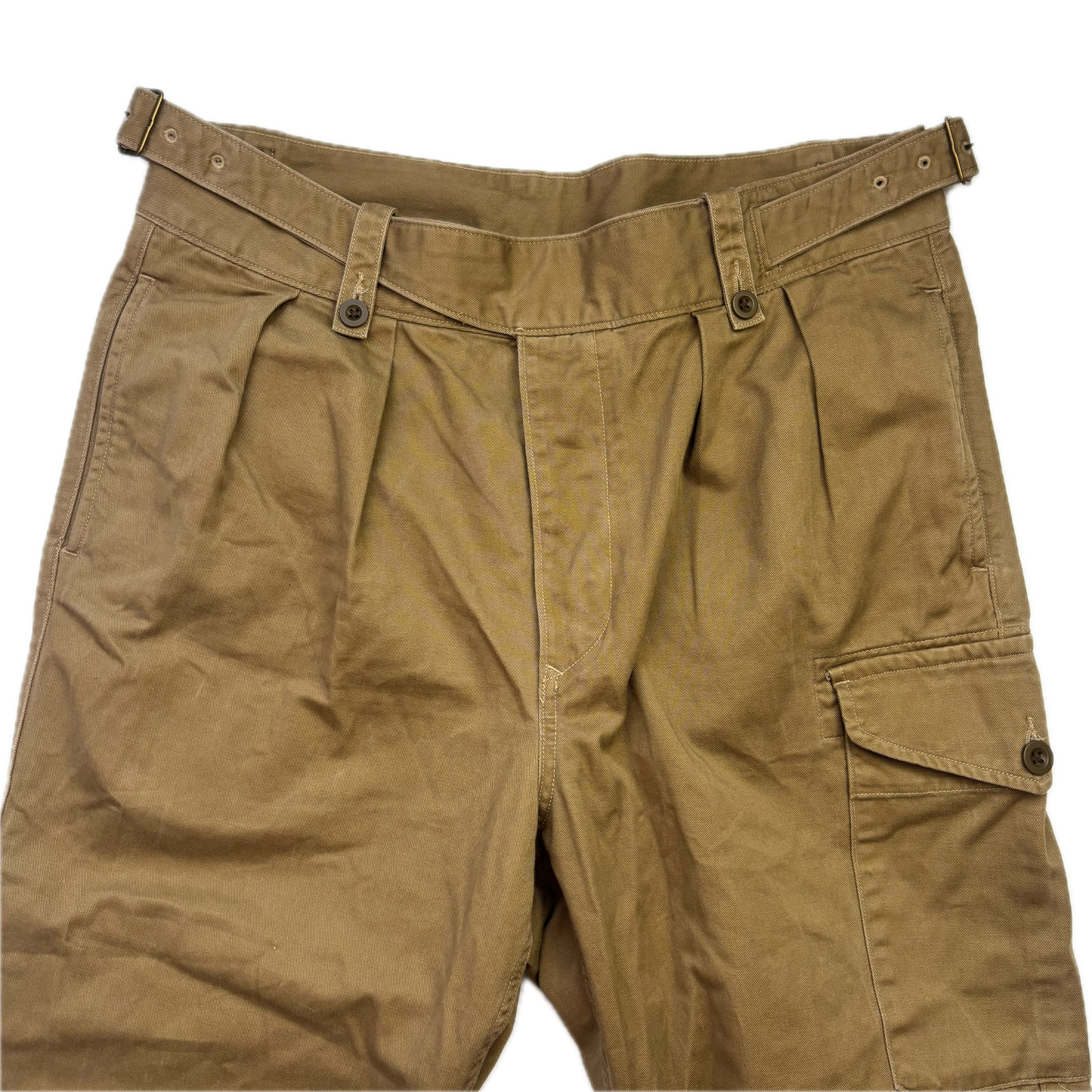 Polo Ralph Lauren Tan Officer Ghurka Military Trouser Chino Pants Relaxed Fit - 33x32