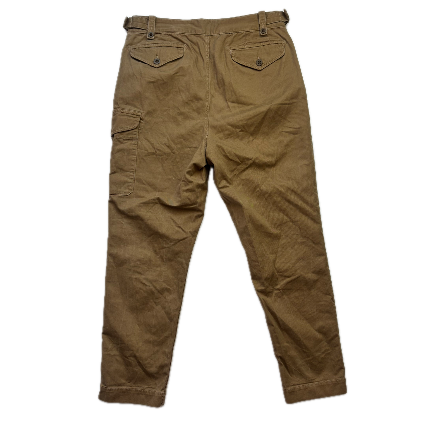 Polo Ralph Lauren Tan Officer Ghurka Military Trouser Chino Pants Relaxed Fit - 33x32