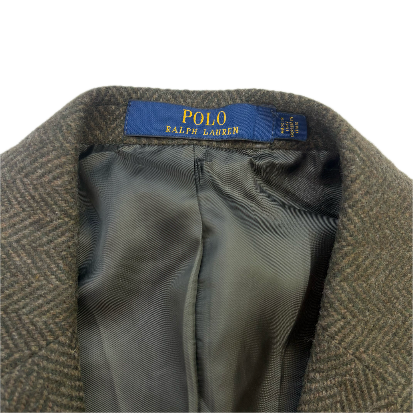 Polo Ralph Lauren Green Herringbone Blazer Sports Coat (Wool Blend) - 46R