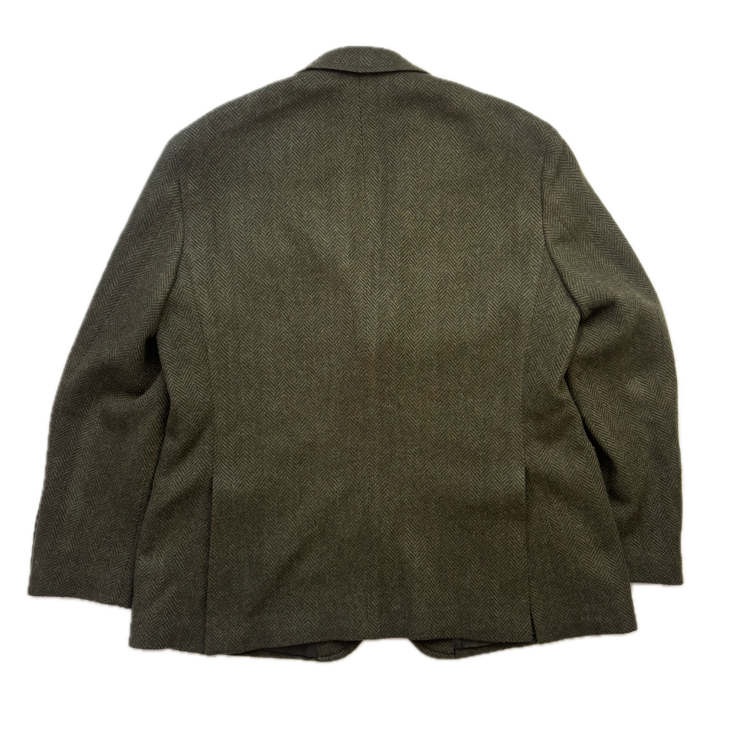 Polo Ralph Lauren Green Herringbone Blazer Sports Coat (Wool Blend) - 46R