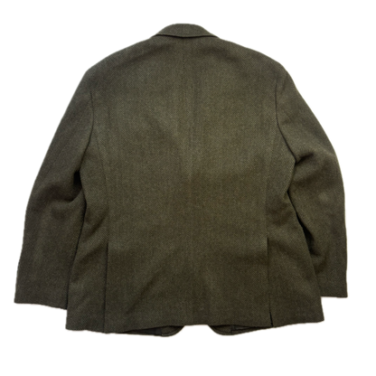 Polo Ralph Lauren Green Herringbone Blazer Sports Coat (Wool Blend) - 46R